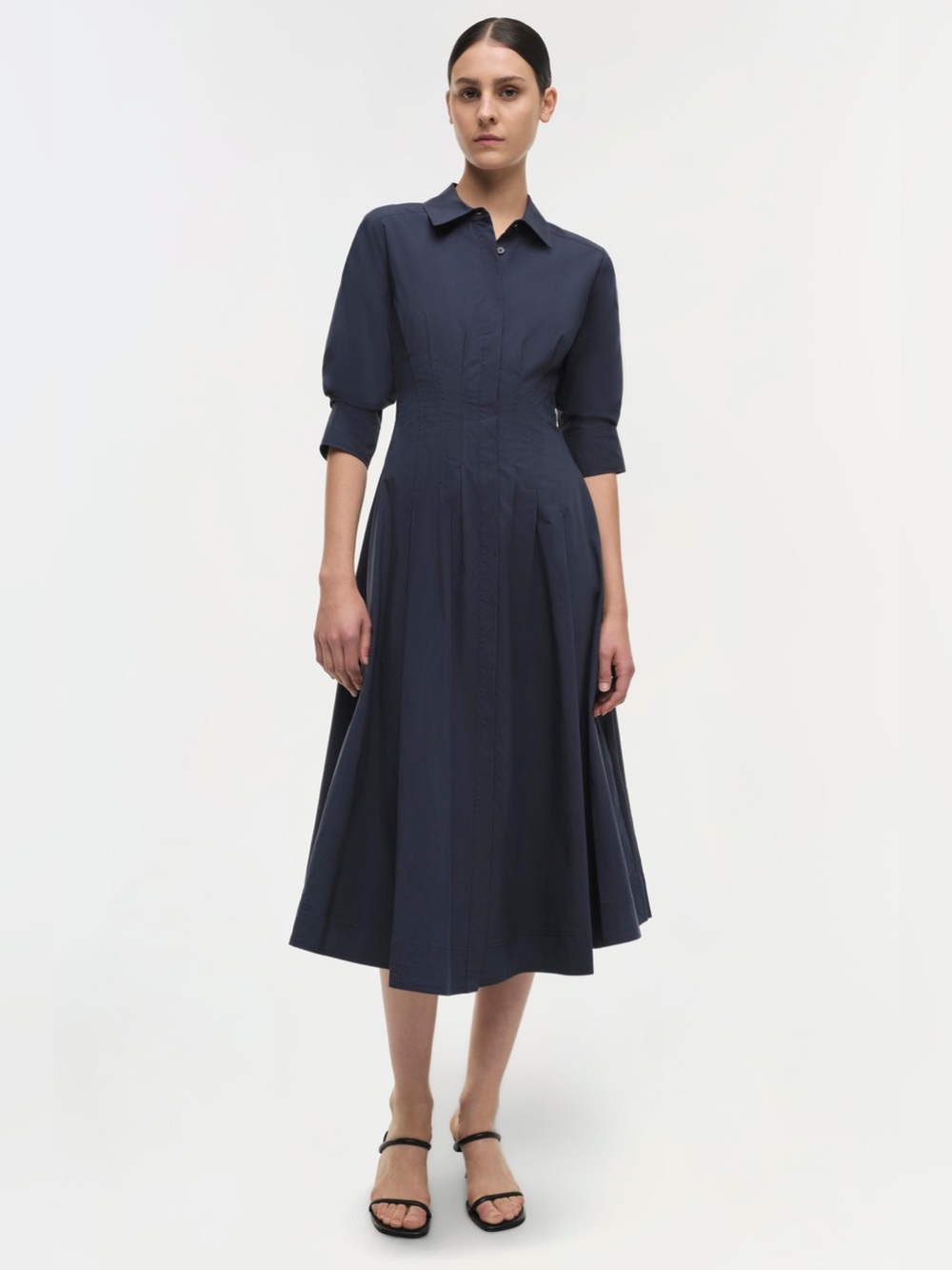 Simkhai Jazz Midi Dress in Midnight Blue, size S